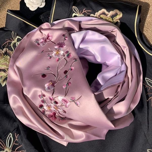 Suzhou Embroidery Gift Box Hand-embroidered Silk Scarf --867095