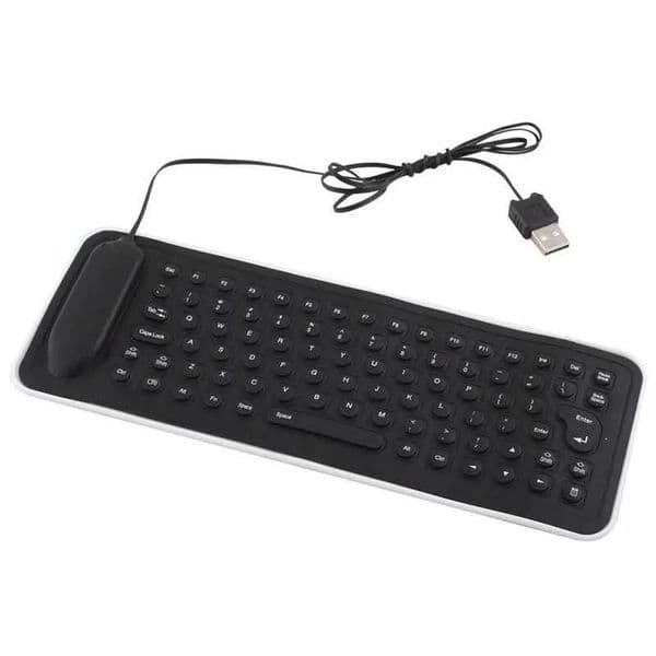 Portable Mini USB Flexible Keyboard Waterproof Silicone Keyboard PC Foldable Gaming Keyboard for Laptop Notebook Peripherals Z250304
