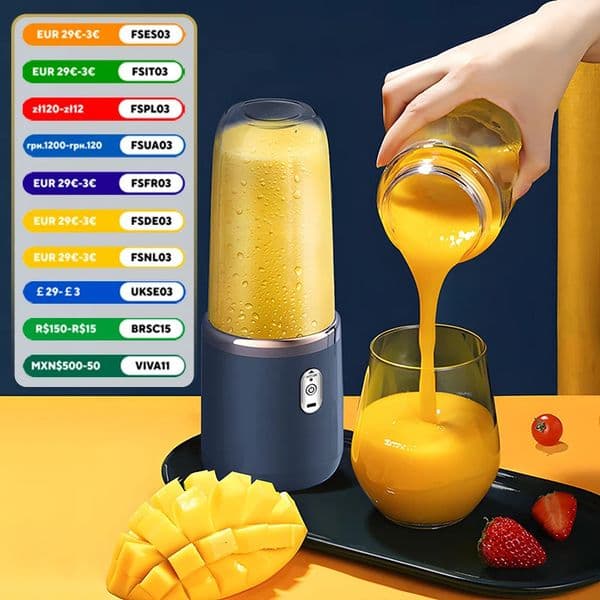 Dual cup multifunctional Usb fruit blender portable electric juice milkshake juicer 250303BJ