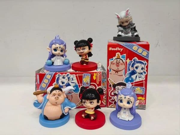 s With Zha 2 Surprise Blind Box Anime Figure Nezha Aobing Taiyi Zhenren Kawaii Q Version Mystery Collectibles Kid Gift 250304