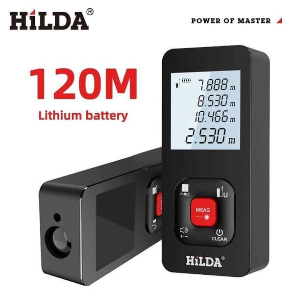HILDA 120M Laser Rangefinder Distance Meter Rangefinder Laser Tape Range Finder Building Laser Rangefinder 50M 100M 120M X250304