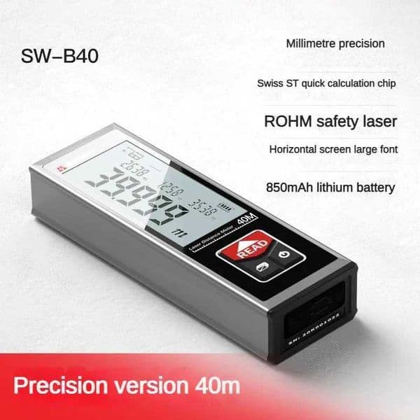 SNDWAY digital laser tape measurement 40M laser rangefinder precise distance meter building roulette wheel Trenna laser rangefinder X2503041