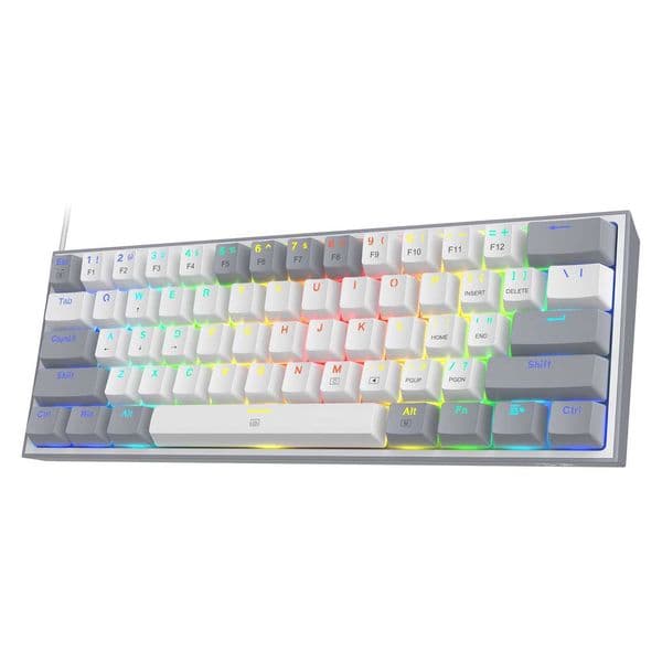 Redragon K617 Fizz 60% Wired RGB Gaming Keyboard 61 Keys Hot-Swap Compact Mechanical Keyboard Red Switch Z250304