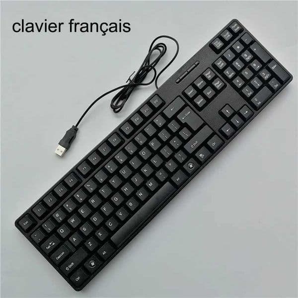 Spanish French Russian Arabic Letter keycaps Keyboard Gaming Keyboard Usb Wired 104 Keys For Computer Z250304