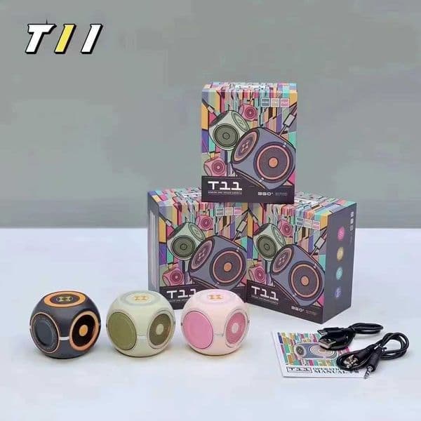 T11 mini portable speaker with RGB light wireless Fidget Spinner speaker stylish decompression subwoofer Z250304