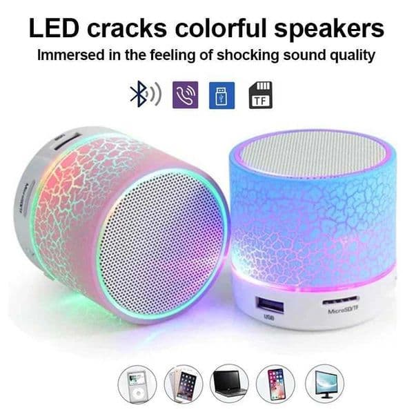 Portable Speaker Mini Wireless Speaker Colorful LED TF Card USB Subwoofer MP3 Music Sound Column For All Smartphones Z250304
