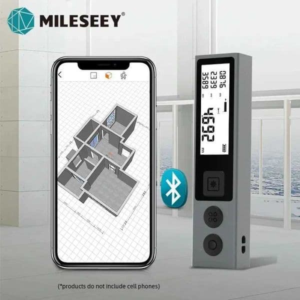 MILESEEY Laser Train 30M 40M Laser Distance Meter Bluetooth Train Meter Reader Tape Measuring Tools X250304