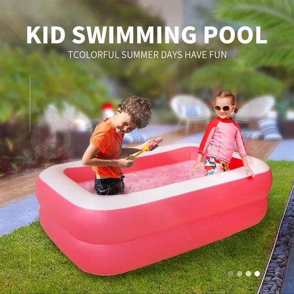 Inflatable Ball Pit Pool for Kids Toddlers Blow Up PVC Swimming Pool 45.3*33.5*13.8in UnisexXJ250305