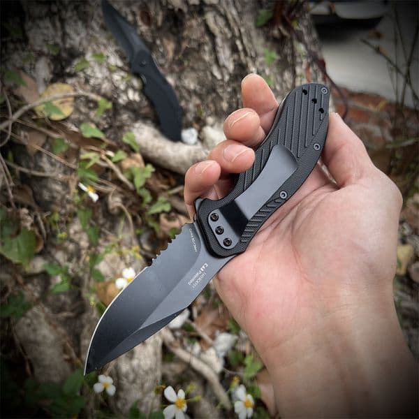 Outdoor Folding Knife Cr MoV Serrated Blade Nylon Fiber Handle Compact EDC Tool for Hiking Camping Hunting Survival Ideal Men s Gift