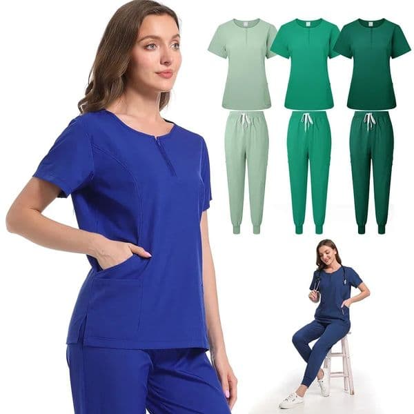 uniform Womens Care Set Top Pants Scrub Clinical Beauty salon Hospital setnurse hospital 250304