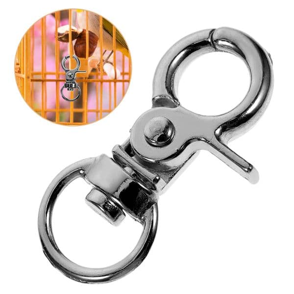 10 Pcs Bird Cage Birdcage Lock Rabbit Locks Buckle Snap Hooks Pet Safety Replacement Parts Black Anti-escape Accessory for Door