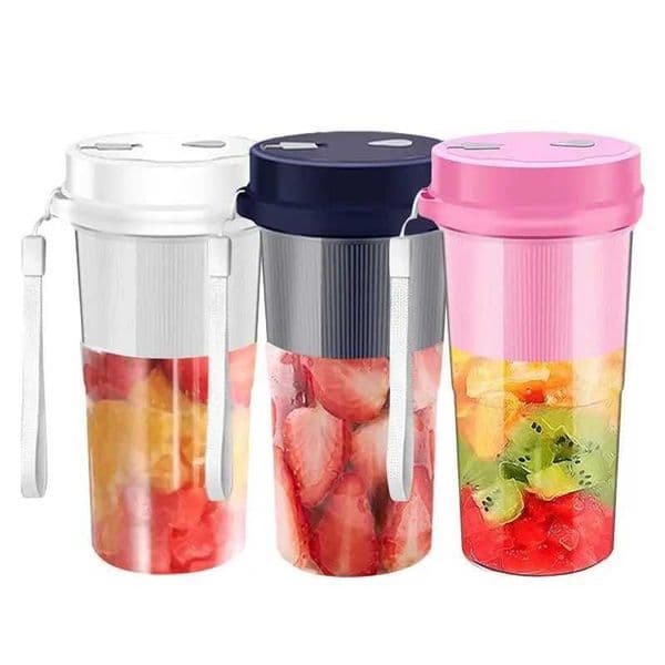Portable Juice Blender USB Rechargeable Mini Juice Blender Bottles Fresh Fruit Juicers Mixers Shakes Maker Machine With 6 BladesXJ250305