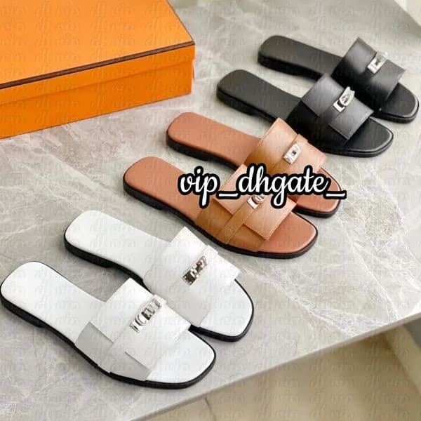 Black white Red Mule Flat slide orange Sandal Designer Slipper Womens Pool sliders Summer Free ship Shoes Lady Luxury walk Casual Outdoor Beach Leather Dress Sandale