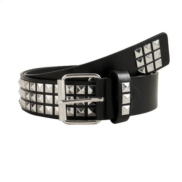 Square Bead Rivet Belt Metal Pyramid Belt Men Women Punk Hardware Jeans Alloy Buckle Jeans Decorative Accessories Waistband 250227