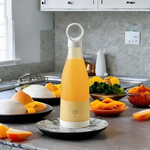 2023 NEW Mini Portable Blender Wireless Charging Orange Juicer Machine Juice Glass 450ml Smoothie Electric Citrus Kitchen HomeXJ250305
