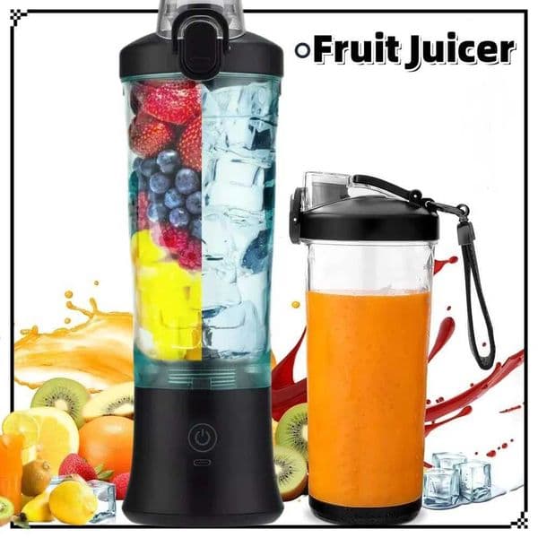 600ml Electric Fruit Juicer Blender Juice Mixer Mini USB Rechargeable 6 Blade Juice Cup Juicer Portable Blender Juicer MachineXJ250305