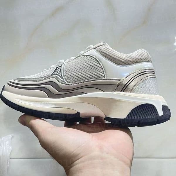 Top quality Designer sneakers Leather luxury women Patchwork mesh sneakers Lace-up tennis shoes running Patchwork casual shoes Gold silver platform shoes m9