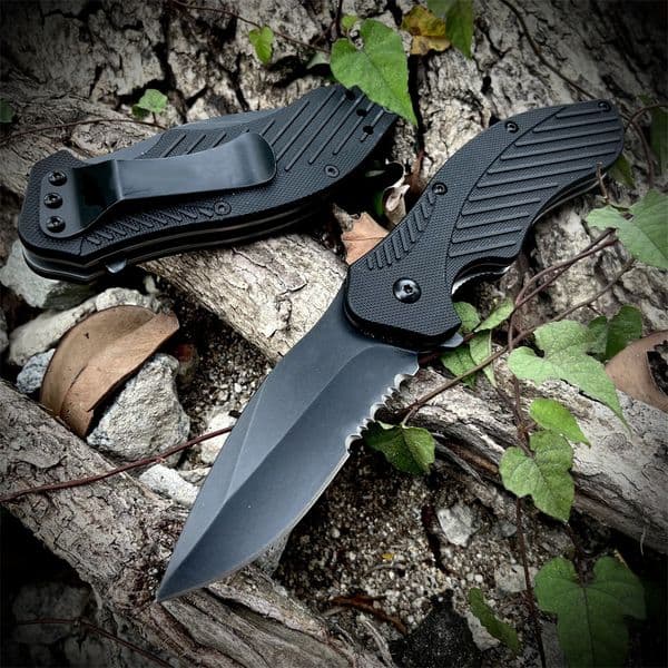 Outdoor Folding Knife Cr MoV Serrated Blade Nylon Fiber Handle Compact EDC Tool for Hiking Camping Hunting Survival Ideal Men s Gift