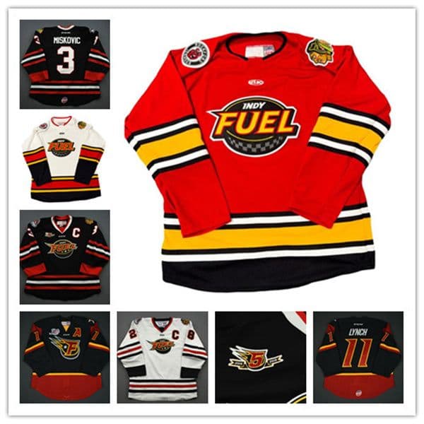 Custom Indy Fuel 2024-25 ECHL Hockey Jersey Ryan Gagnier Cam Hillis Kyle Maksimovich Bryan Lemos Colin Bilek Andrew Bellant Jonathon Martin Malone MacDougall CCM