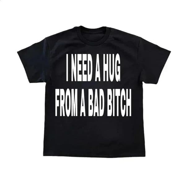 Hip Hop Men Summer Goth Harajuku Loose Women T Shirt Casual Short Sleeve Letter Print Tshirt TShirt Top Tee Y2k Emo 250305BANJIA