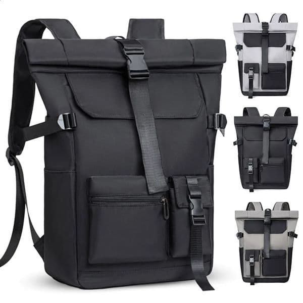 Ship from U.S. Waterproof Travel Backpack Large Capacity Men Outdoor Sports Leisure Daypack Business Laptop Backpack for School Work Office 250305FBBBJ