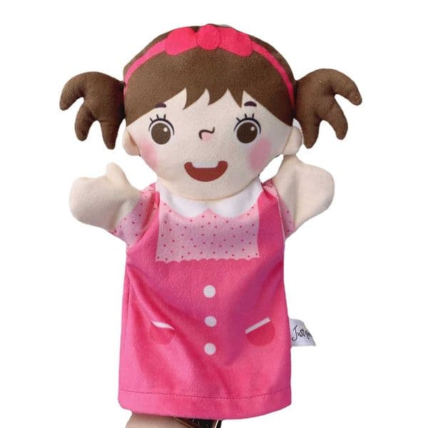 25cm Kids Plush Finger Hand Puppet Popular Activity Boy Girl Role Play Bedtime Story Props Family Role Playing Toys Cute Doll W250306