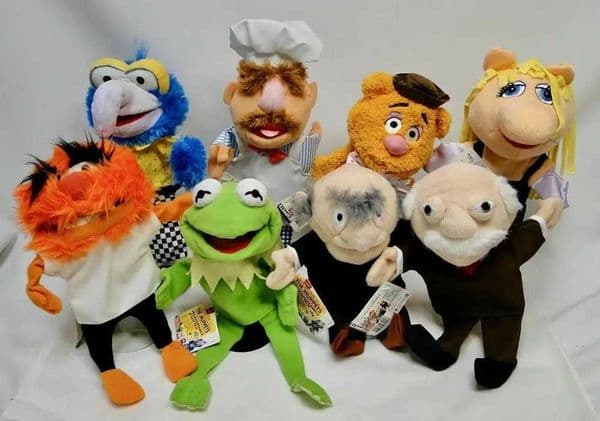 The Muppets Puppet Kermit Frog Fozzie Bear Swedish Chef Miss Piggy Gonzo WALDORF Plush Stuffed 28cm Hand Puppets Baby Kids Toys W250306