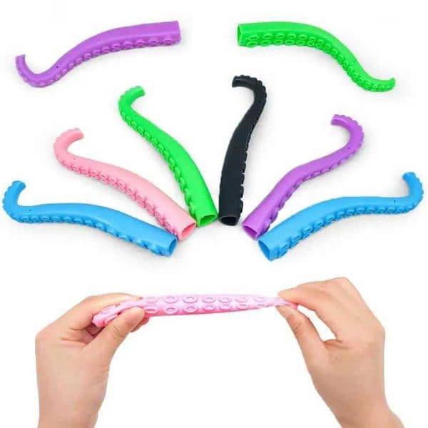 Finger Tentacle Fidget Toy Stretchy Finger Puppet Fidget Octopus Tentacle Gag Joke Toys Prank Props for Indoor Outdoor Relaxing W250306