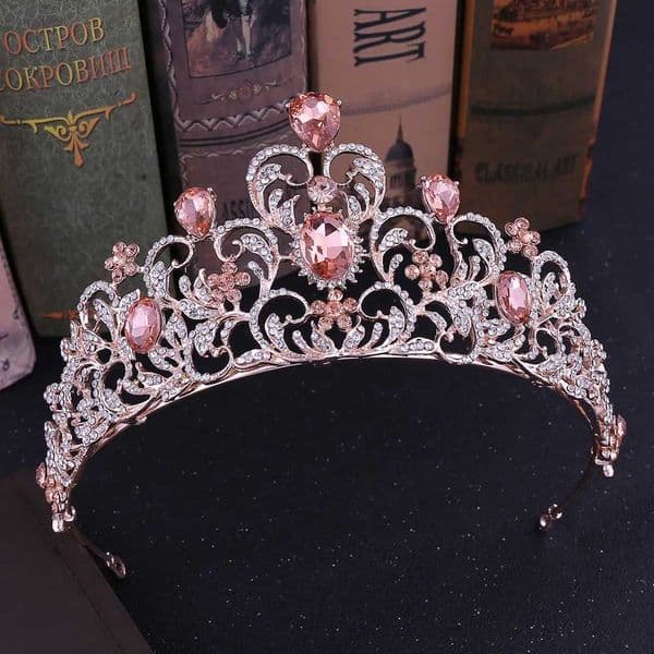 Baroque Crystal Tiaras and Crowns Rhinestone Pr Princess Diadem Wen Bridal Wedding Hair Accessories Jewelry Crown Headwear X250306