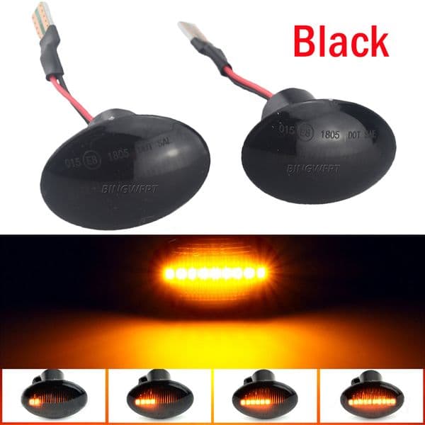 Dynamic LED Turn Signal Repeater Sequential Light Flashing Side Marker Lamp Indicator For FIAT 500 500C 500L For Abarth 500 595