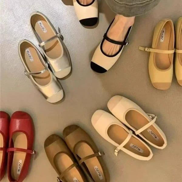 Silvery Women Ballet Flats Fashion Ladies Casual Soft Sole Flats Spring Womens Comfort Shallow Ballerina Shoes 250306