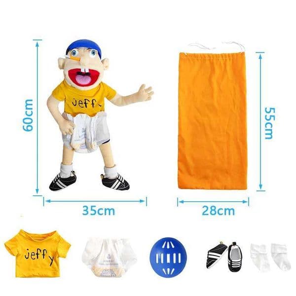 Family Jeffy Hand Puppet Pet Booger Feebee Rocker Zombie Mom and Dad Chef Price Police Junior Joseph Cody Penolope Open Mouth Muppet L26K8Z2