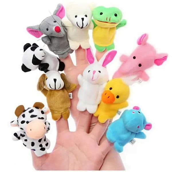 1-10 pieces mini animal finger puppet set cartoon animal finger toys educational family time story time toys that children love W250306