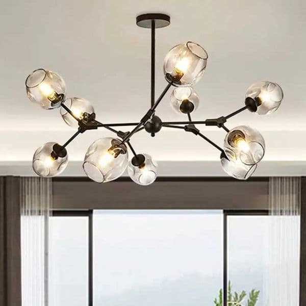 Modern Led Ceiling Chandelier Living Room Glass Lamp Nordic Home Decoration Hanging Light Fixture Bedroom Dining Room Lustre E27 X250307