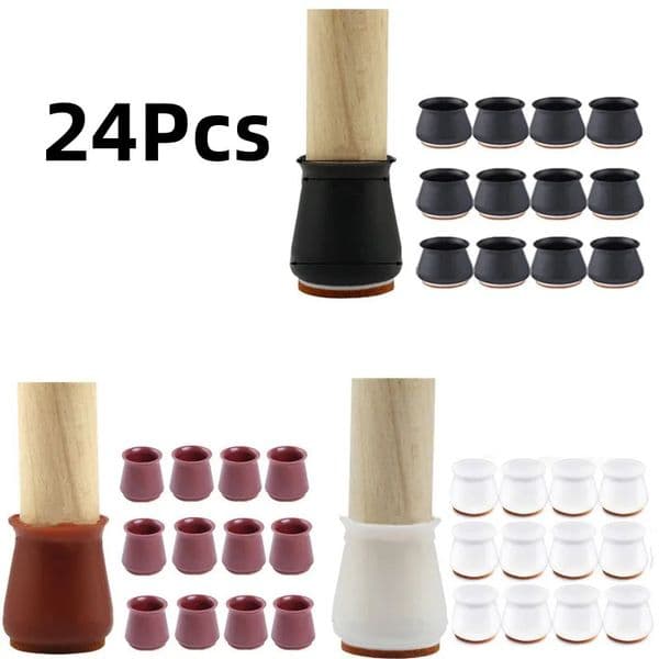 Silicone Table Chair Leg Cap Felt Antislip Furniture Wood Floor From Scratches Protector Covers and Noise Legs Pads 250303