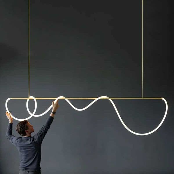 Nordic Hose LED pendant light is dimmable and suitable for kitchens dining rooms living rooms central tables pendant lights and home decor fixtures X250307