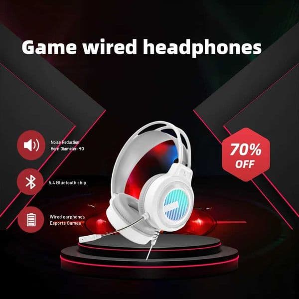 SW-G8 Gaming Headset Gaming Wired 7.1 Channel Noise Cancelling Multifunctional Headset Computer Laptop USB Gaming Headset X250307