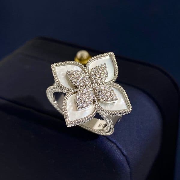Trendy Hollow Carved Micro Pave Zircon Open Ring Gold Plated Brass Stylish Fashion Jewelry Available in Multiple Color Variants Elegant Gift