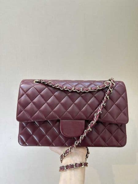 12A Mirror Quality Designer Classic Double Flap Bags Medium Women Handbag Genuine Leather Caviar Lambskin red Quilted Purse Crossbody Shoulder Chain Box Bag
