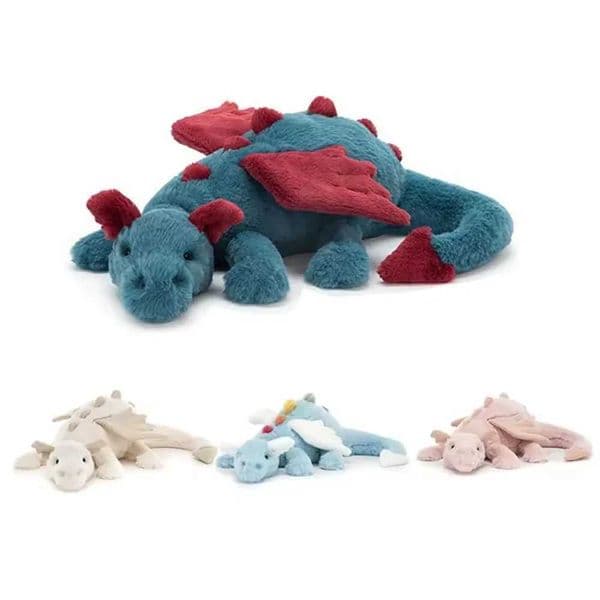 2026 New Flying Dragon Plush Toy Soft Stuffed Animal Doll With Wings Decorative Pillow For Home Sofa Kids Gift 30-90 Cm Toys
