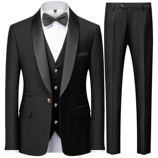 New Costume Clothing Luxury Party Stage Mens Suit Groomsmen Regular Fit Tuxedo 3 Piece Set Jacket+Trousers+Vest Blazers Pants W250310