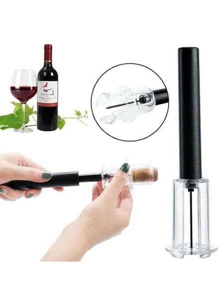 Bottle opener tool red popper wine pump pressure removal cork 250310