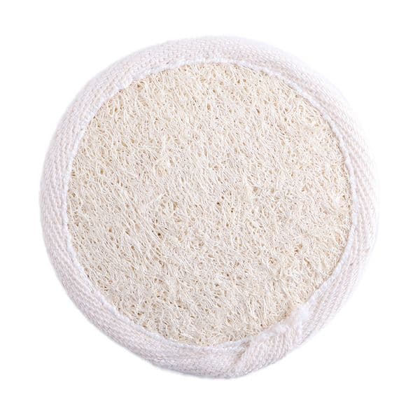 Round Shape Natural Loofah Face Exfoliating Brush Cleanser Loofah Sponge Pad Manual Facial Cleansing Scrubber Handheld Bath Pads ni389