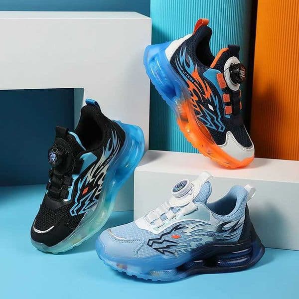 New Anti-skid Leather Kids Sneakers for Boys Running Walking Lightweight Casual Shoes With Dragon Pattern Size 28-39XJ250311 S260425