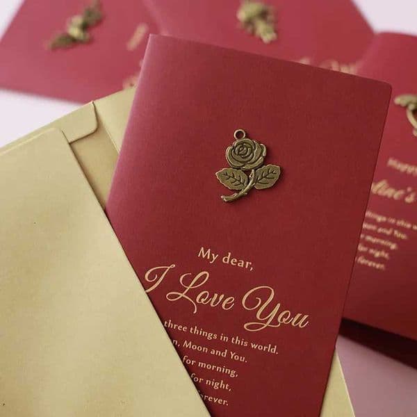 Love Postcard Wedding Birthday Anniversary for Couples Valentines Day Gift Love Gift Card with Envelope Birthday Gift X250311