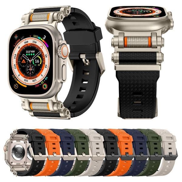 2026 New Soft Strap Apple Watch Ultra 2 Bands 49 46 45 44 42Mm Smartwatch Wristband Durable Metal Connector Band For Iwatch S10 9 8 7 65 outdoor Red TPU Sport R