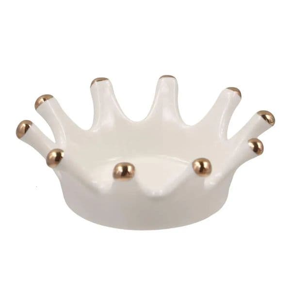 Organizer Jewelry Display Mini Chic Plate Necklace Ring Earrings Holder Dish Ceramic Crown Ashtray Decor 250311