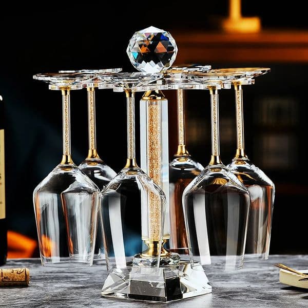 Gold Red Wine Glass Crystal Cup Cover Sober Highball Personalized Creative Home Luxurious Highend 250311