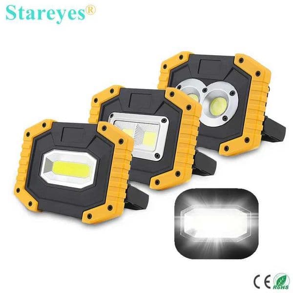 Portable COB LED floodlight 20W rechargeable floodlight outdoor light flashlight optional purchase 18650 battery X250312