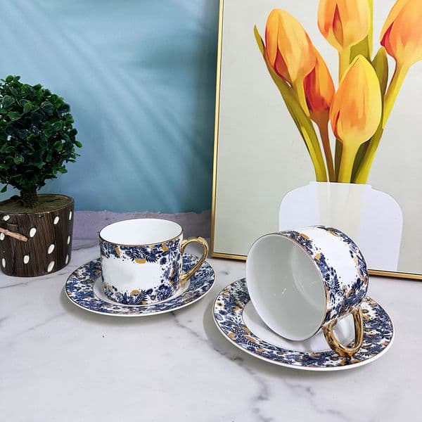 2026 New European Ceramic Coffee Teacup Porcelain Creative Fashion Tea Cup And Saucer Set Drinkweare Free Shipping